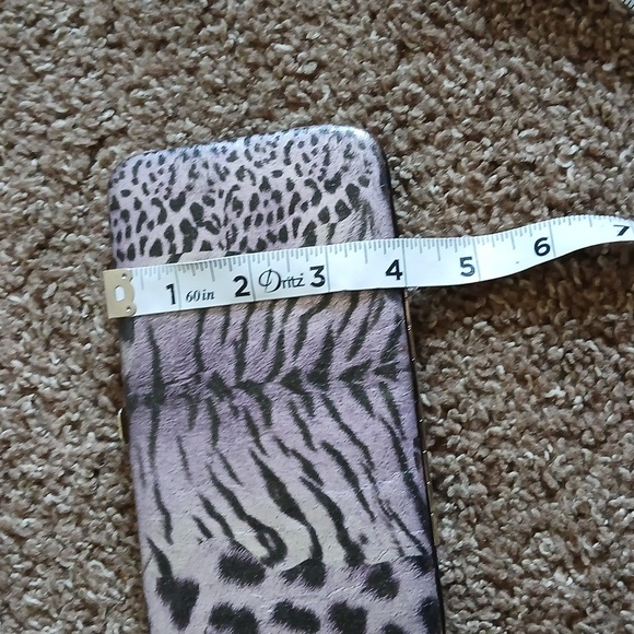 Purple multi animal print metallic wallet - Picture 16 of 17